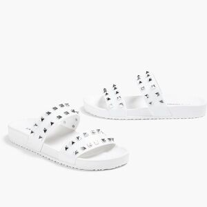 Lane Bryant Double Band Slide with Studs- White Size 8W NWT